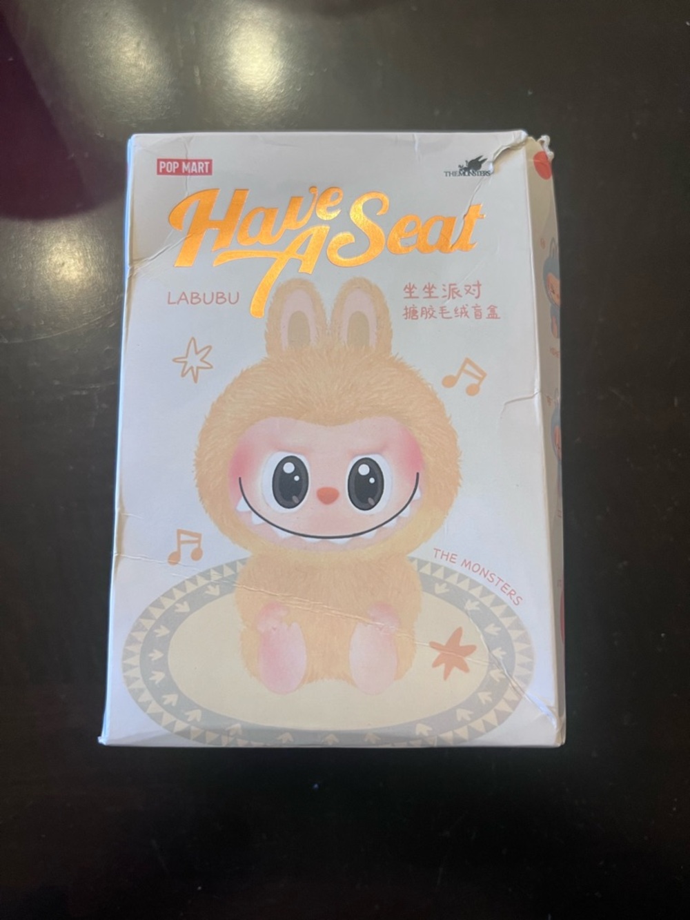 POP MART LABUBU Plush Toy - Cream Yellow Have A Seat Edition